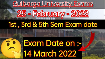 All Degree Courses Gulbarga University NEP Exam Date on 14 March 2022 Semester ending #gulbarga #qpk