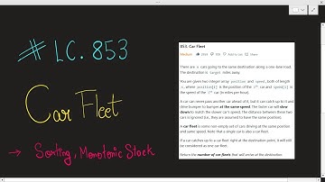 LeetCode | 853. Car Fleet | Monotonic Stack | Sorting