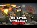 100 Players Simulate NUCLEAR WAR in Minecraft