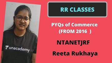 Part 3| August 2016 | PYQs of Commerce | UGC NTA - NET | JRF | Commerce | By Reeta Rukhaya