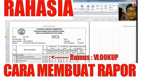 Cara Mudah Membuat Raport Siswa | Part 1 |