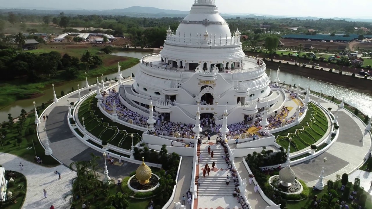 พิธีเปิดแพรคลุมป้ายงานฉลอง พระมหาเจดีย์ศรีแสงธรรมวิสุทธิมงคล
