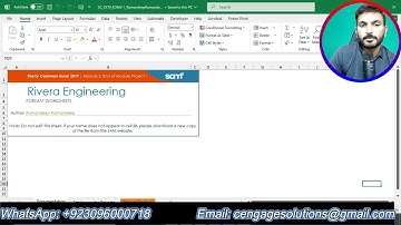 Shelly Cashman Excel 2019 Module 2 End of Module Project 1 | Rivera Engineering SAM Project