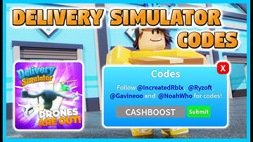 ALL DELIVERY SIMULATOR CODES $$$ + DRONES UPDATE!