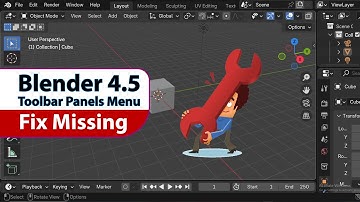 Blender 4.5 Interface: Fix Missing Toolbar, Sidebar, Panels, and Menus | Blender Tutorial
