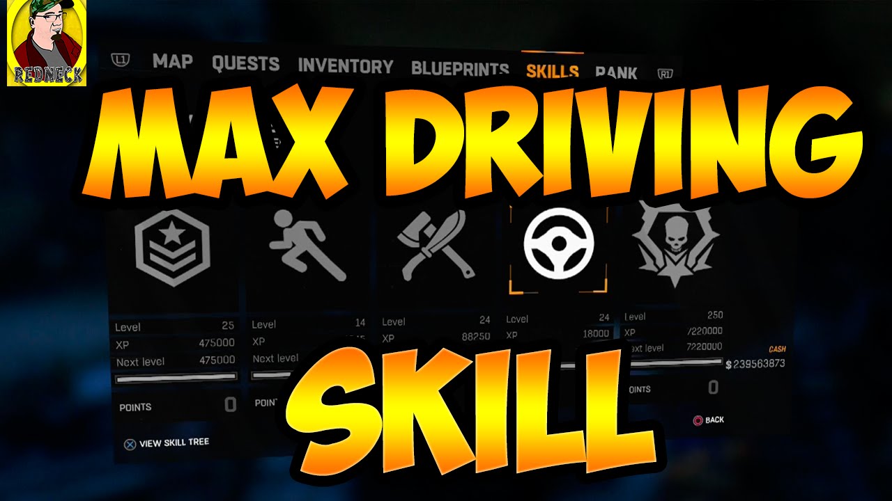 HOW TO LEVEL UP DRIVING SKILL IN DYING LIGHT HOW TO GET MAX DRIVER