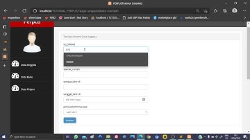 Membuat sebuah aplikasi perpustakaan dinamis menggunakan database yaitu mysql dengan table,....PART1
