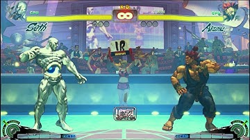 SETH VS AKUMA  | CPU VS CPU Ultra Street Fighter IV  (Hardest AI)