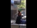 Chick goes crazy in the kitchen