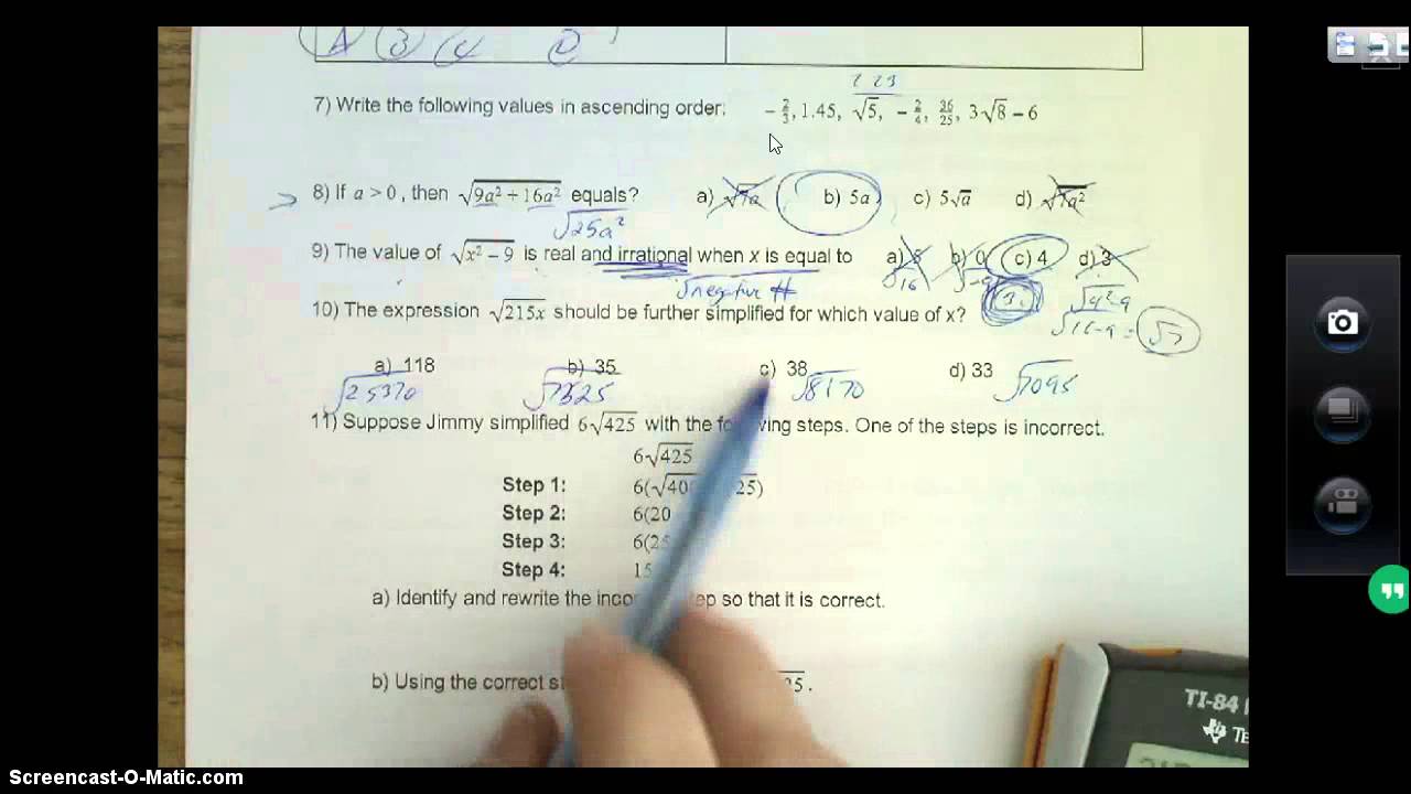 Keystone Algebra 1 - Module 1 Part 1 Practice - YouTube