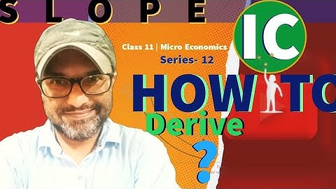 Exactly How To Derived The SLOPE Of Indifference Curve |Utility Function |