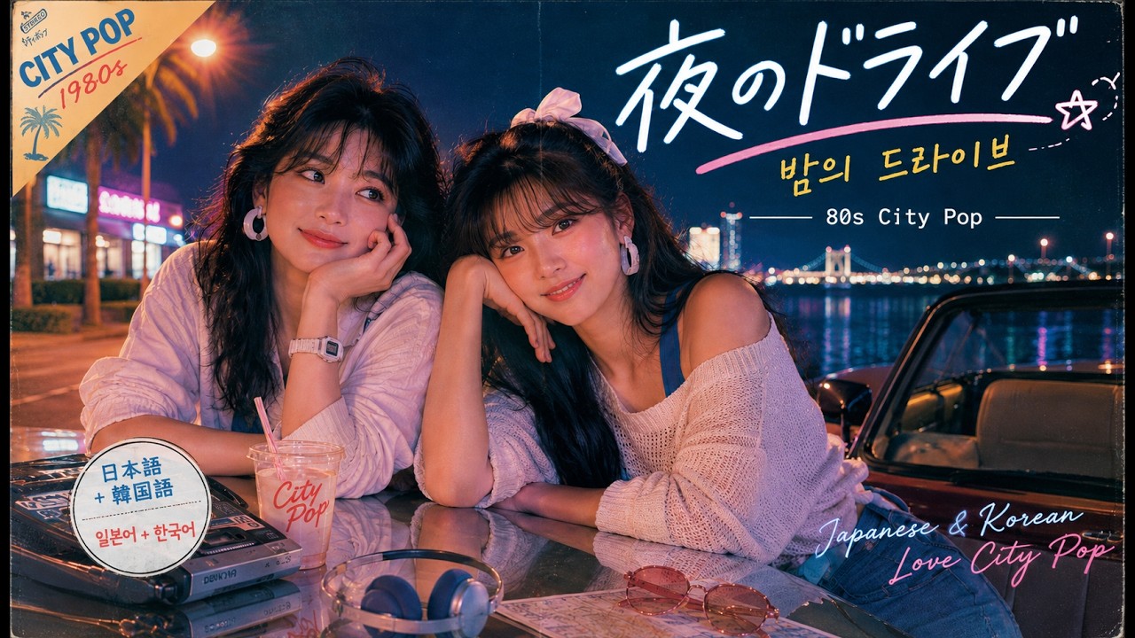 日韓シティポップ / 한일 시티팝 [夜のドライブ / 밤의 드라이브] 80s