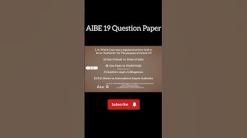 Aibe 19 Question Paper Solving short video 1 #@ManiyarAcademy786
