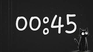 2 Minute Timer with Cat Companion – Cute Countdown with Soft Tick Sounds #2MinuteTime #Timer #60sec