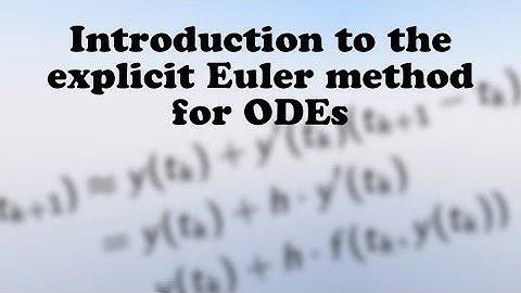 Introduction to the explicit Euler method for ordinary differential equations