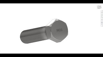 Autodesk Inventor Design M16 Bolt