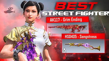NEW CHUN-LI HSO405 SONGSTRESS AND AK117 GRIM ENDING IN TRYHARD INTENSE SOLO vs SQUADS COD MOBILE BR*