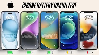 iOS 17.5 iPhone 15 vs 14 vs 13 vs 12 vs 11 Battery Drain Test