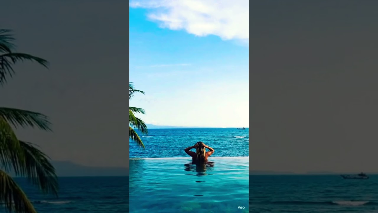Ultimate Relaxation in Bali 🌴 Calm Ocean Waves & Infinity Pool | Stress Relief & Peaceful Vibes