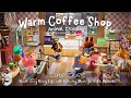 Warm Coffee Shop Ambience ☕🌧️ ACNH Cozy Rainy Café with Relaxing Music for Calm Moments