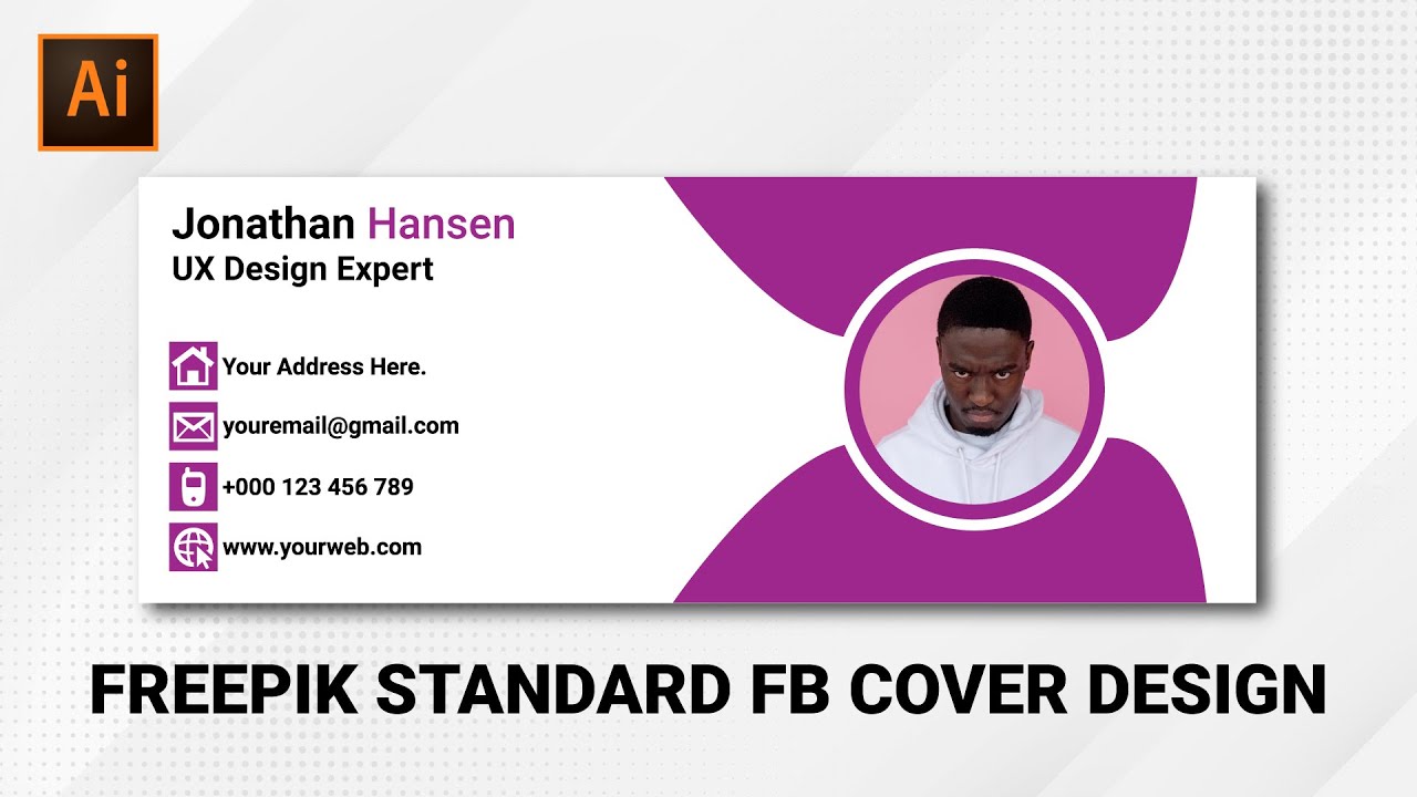 Facebook Page Cover Photo Design with Illustrator Adobe Illustrator