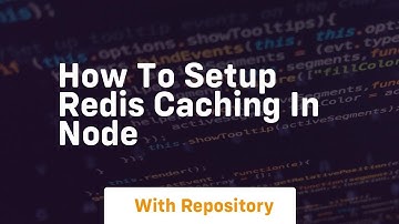 How to setup redis caching in node