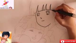 كيفية رسم ميمي وفرح / تعليم الرسم / Art drowرسم سهل للأطفال خطوة بخطوة
