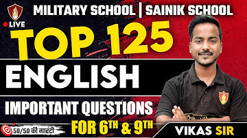 RMS English Questions | Military School Coaching Class 6th & 9th | Sainik School Online Classes 2025