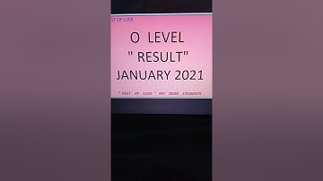o level result January 2021 ""result date""