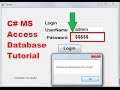 C# MS Access Database Tutorial 3 # Password Protection using Textbox