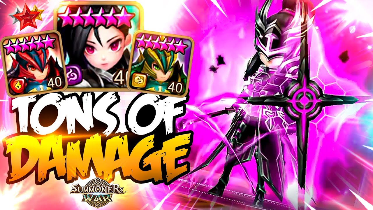 4 DAMAGE DEALERS + HONGYEON - Summoners War