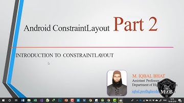 Lecture 7B: Android Constraint Layout Part 2 - Baseline, chains, guidelines and groups