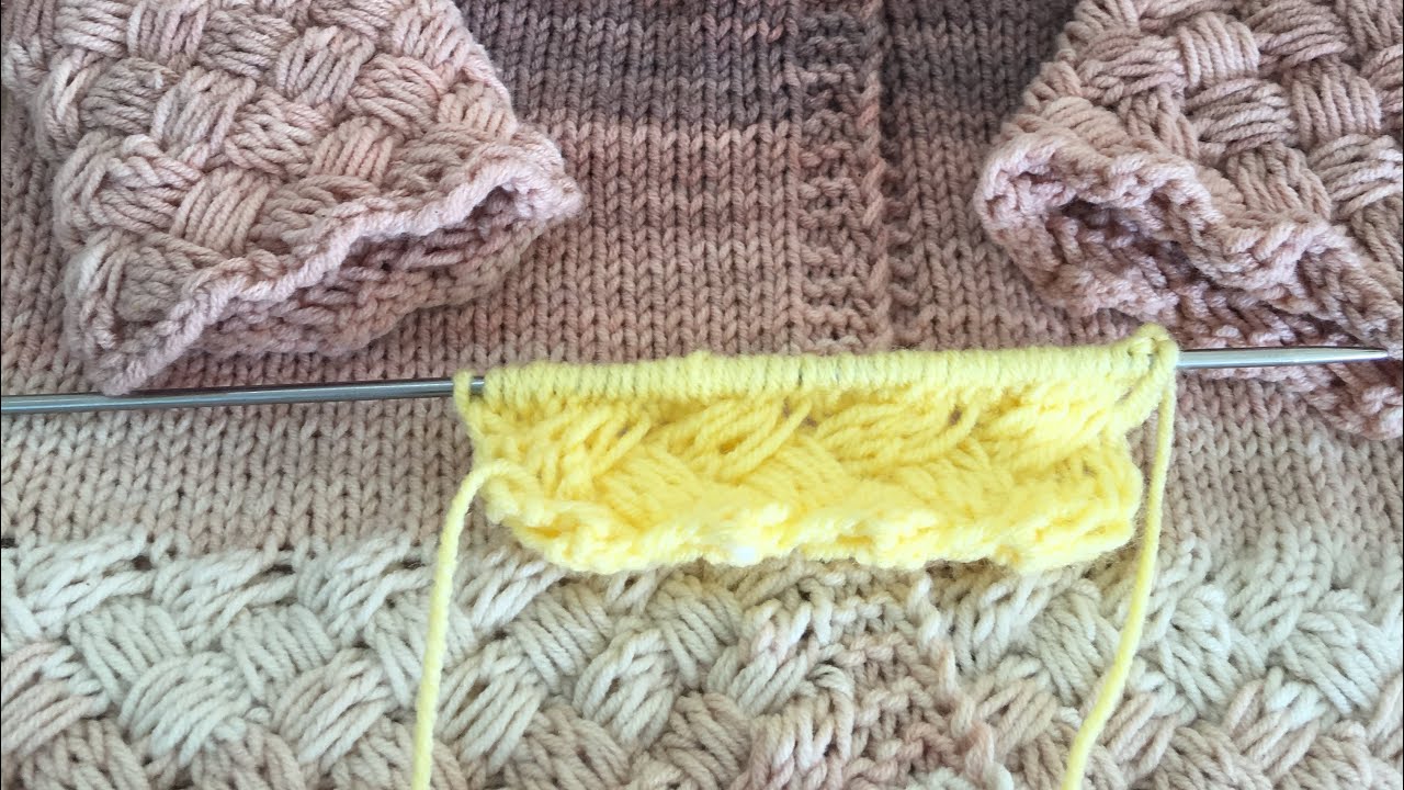 Çapraz Hasır Modeli (#Kolay İki Şiş #Örgü)/# Easy Two Skewers # Knitting