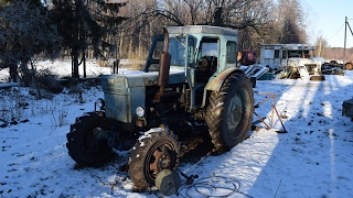 : Starting Tractor T-40AM After 3 Months -5C Degrees (1080p)