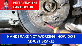 Handbrake not working. How do I adjust brakes to work in Toyota RAV4. Years 2005 to 2014