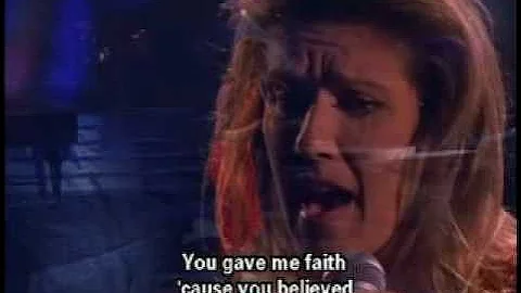 Because You Loved Me-Celine Dion live (with Lyrics - SD Version)   Theme from "Up Close & Personal"