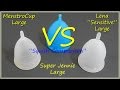 MenstroCup vs Super Jennie &amp; Lena &quot;Sensitive&quot; LARGE &quot;Squish&quot; - Menstrual Cups