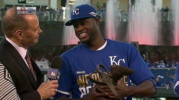 ALCS Gm4: Cain receives the 2014 ALCS MVP Award
