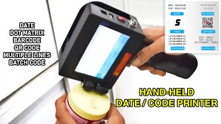 Worlds most affordable Touch Screen Batch Coding Machine  Handheld Inkjet Printer C: +91 8822686868