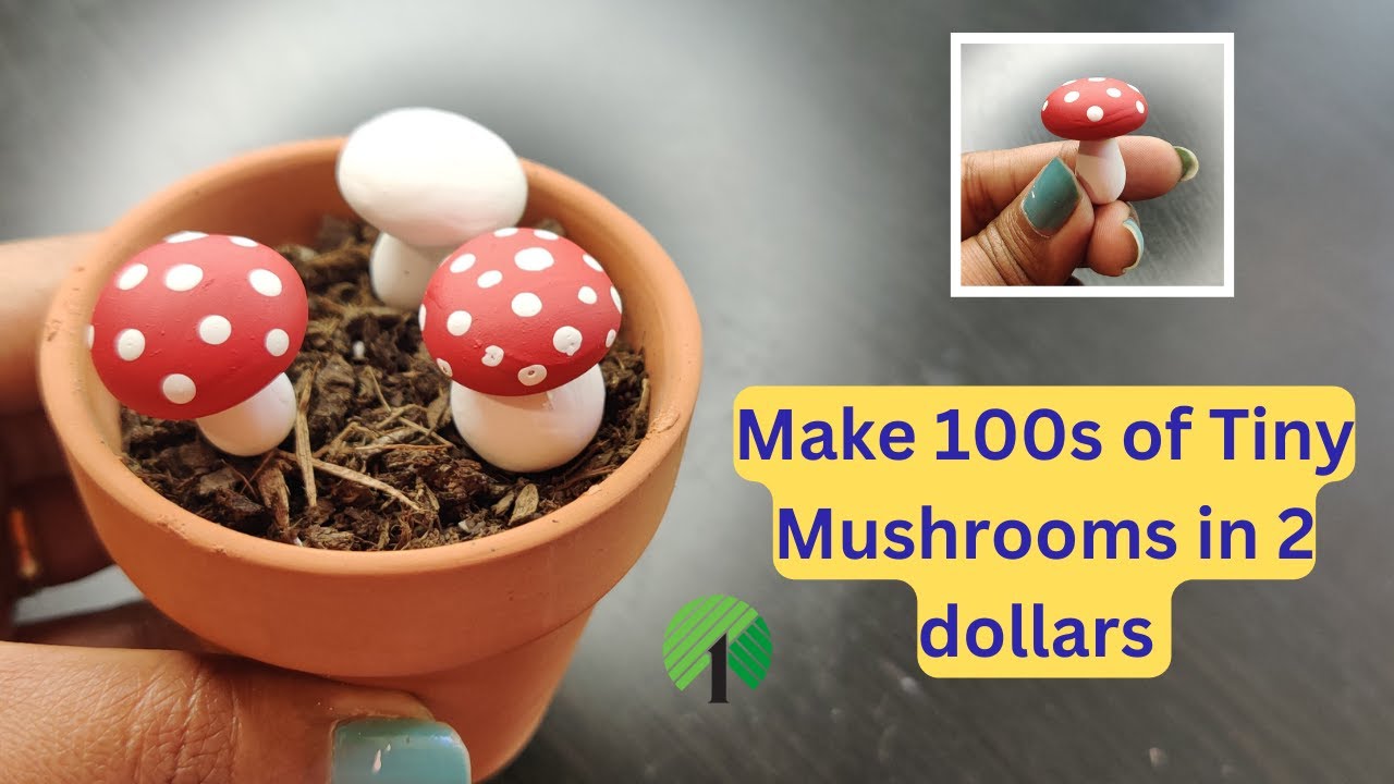 Simple DIY Fairy Garden Mushroom Tutorial | NO Clay NO Resin