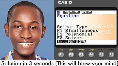 HOW TO SOLVE POLYNOMIAL EQUATIONS ON CASIO FX-CG50 GRAPHING CALCULATOR