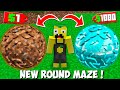 I found DIAMOND VS DIRT ROUND MAZE in Minecraft ! WHICH MAZE TO CHOOSE ?