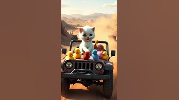 LUCU BANGET..!! Kucing dan bebek joget #kitten #shorts #kucing #bebekwarnawarni  #catvideos  #cat