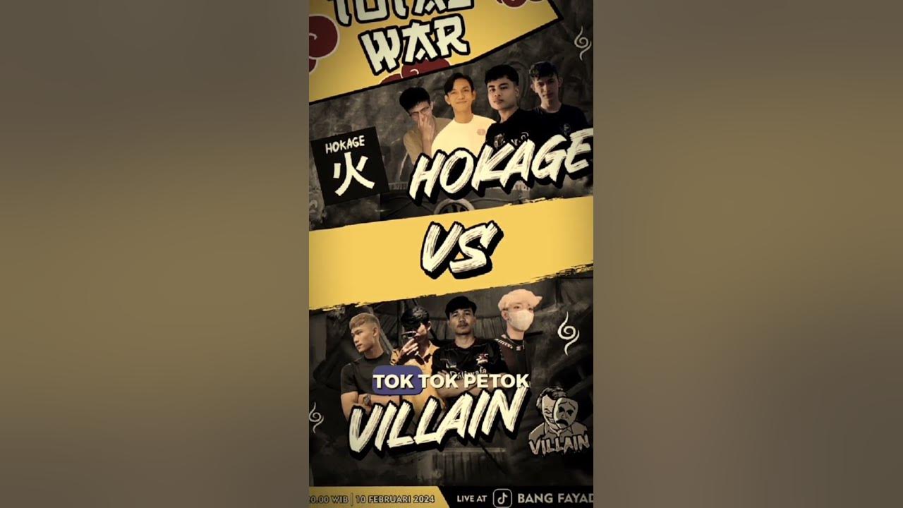 ninjayu vs ANTIBAN mah udah selesai sekarang ada lagi nih hokage vs villain