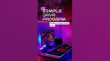 Java programming | Find smallest number among three numbers | Enhance your java coding