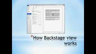 In Access: What and where is the Backstage view