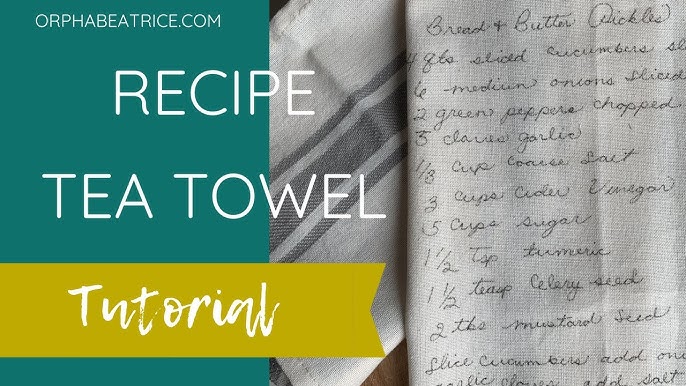 How To Make Pretty DIY Kitchen Towels With Stencils • One Brick At A Time