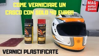 COME VERNICIARE UN CASCO DA GARA CON SOLO 40 EURO!! VERNICI AD ACQUA  PLASTIFICATE! - YouTube