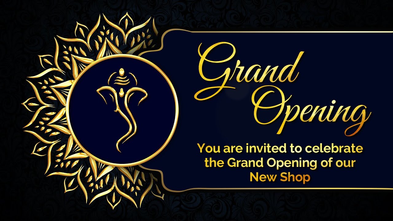 invitation card for new shop opening