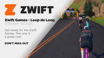 Stage 1 | Loop de Loop - Sprint Race 1 |Zwift Games -  - 3/01/2024 - 11.00 CET